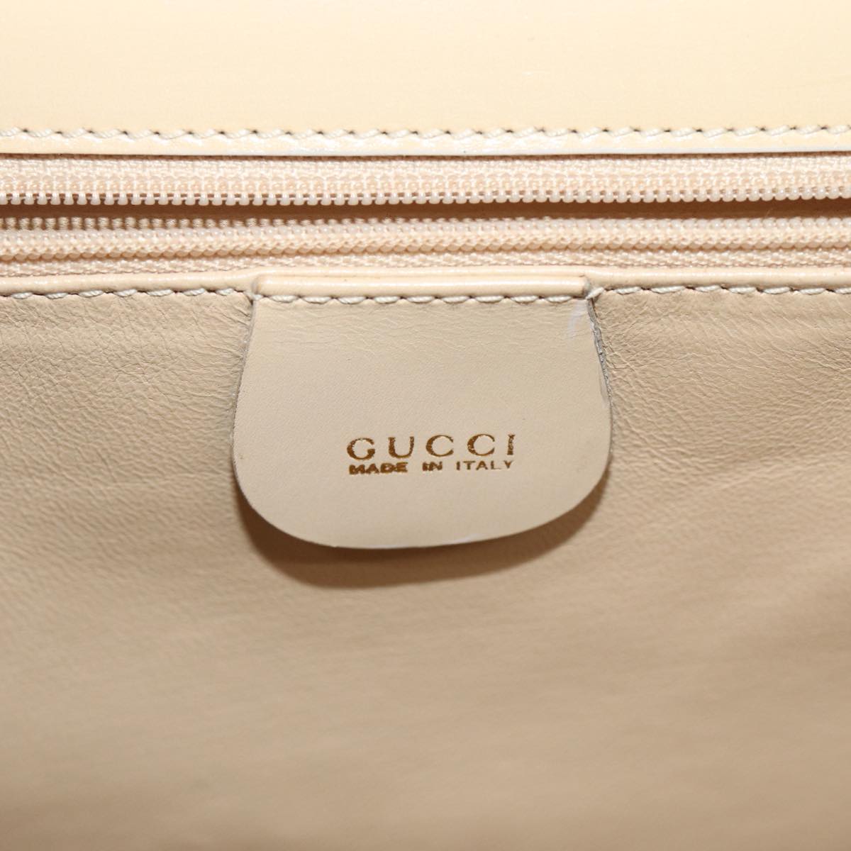 GUCCI Hand Bag Leather Beige 000 2026 0258 Auth 80068