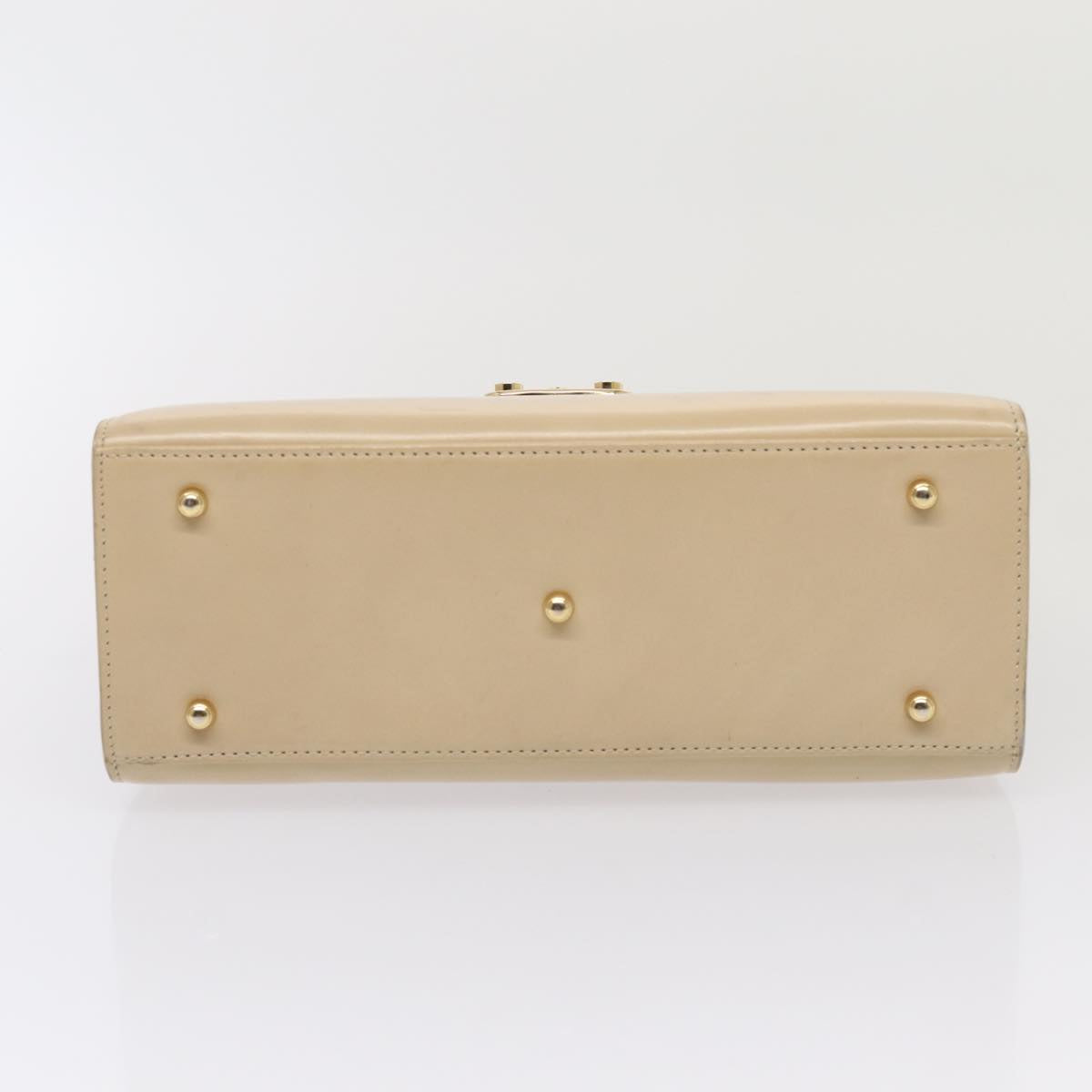 GUCCI Hand Bag Leather Beige 000 2026 0258 Auth 80068