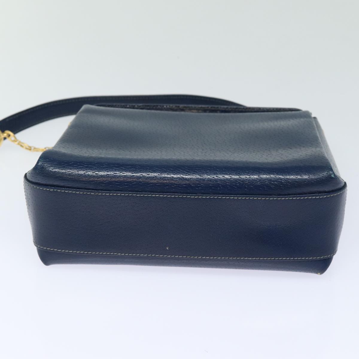 GUCCI Shoulder Bag Leather Navy Auth 80069