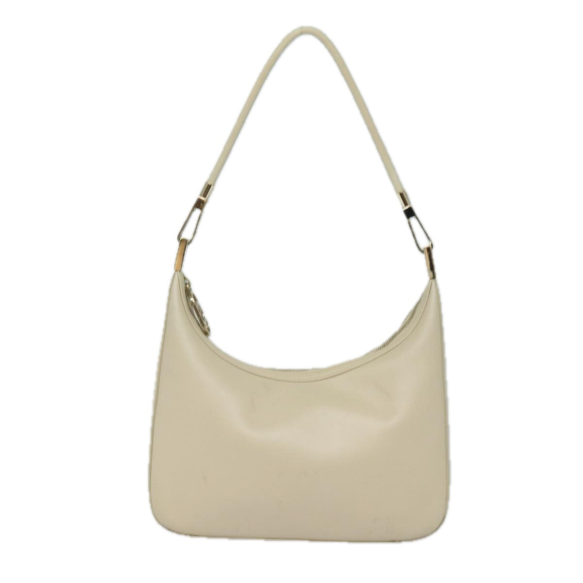 GUCCI Shoulder Bag Leather White 001 3812 Auth 80118