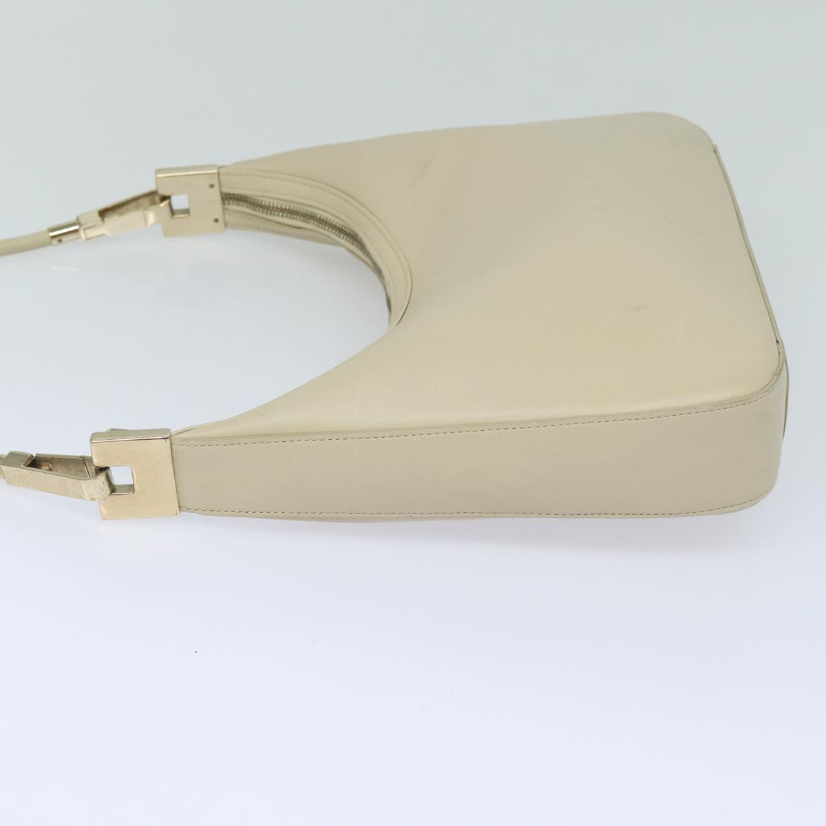 GUCCI Shoulder Bag Leather White 001 3812 Auth 80118