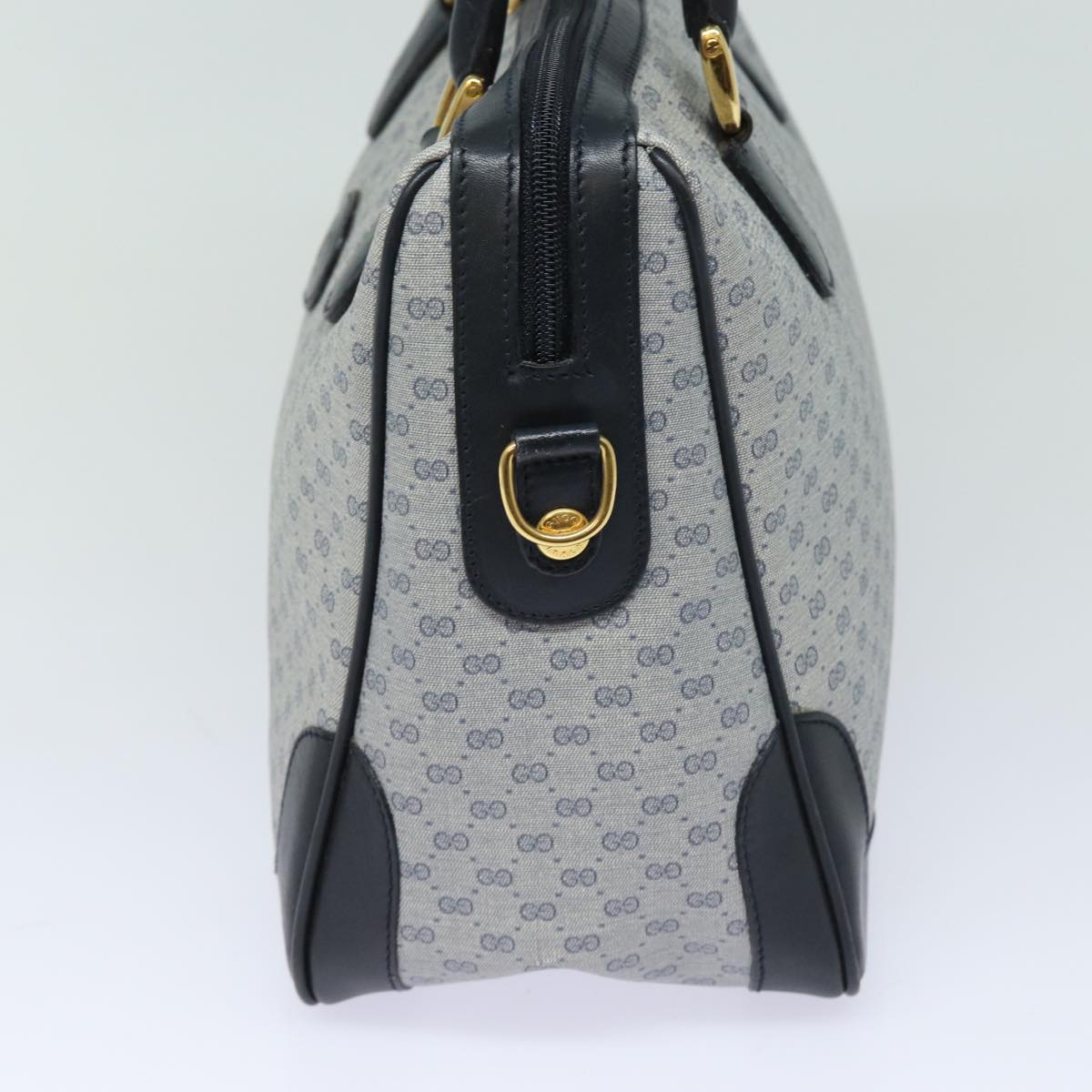 GUCCI Micro GG Supreme Hand Bag PVC 2way Navy 002 122 0033 Auth 80122