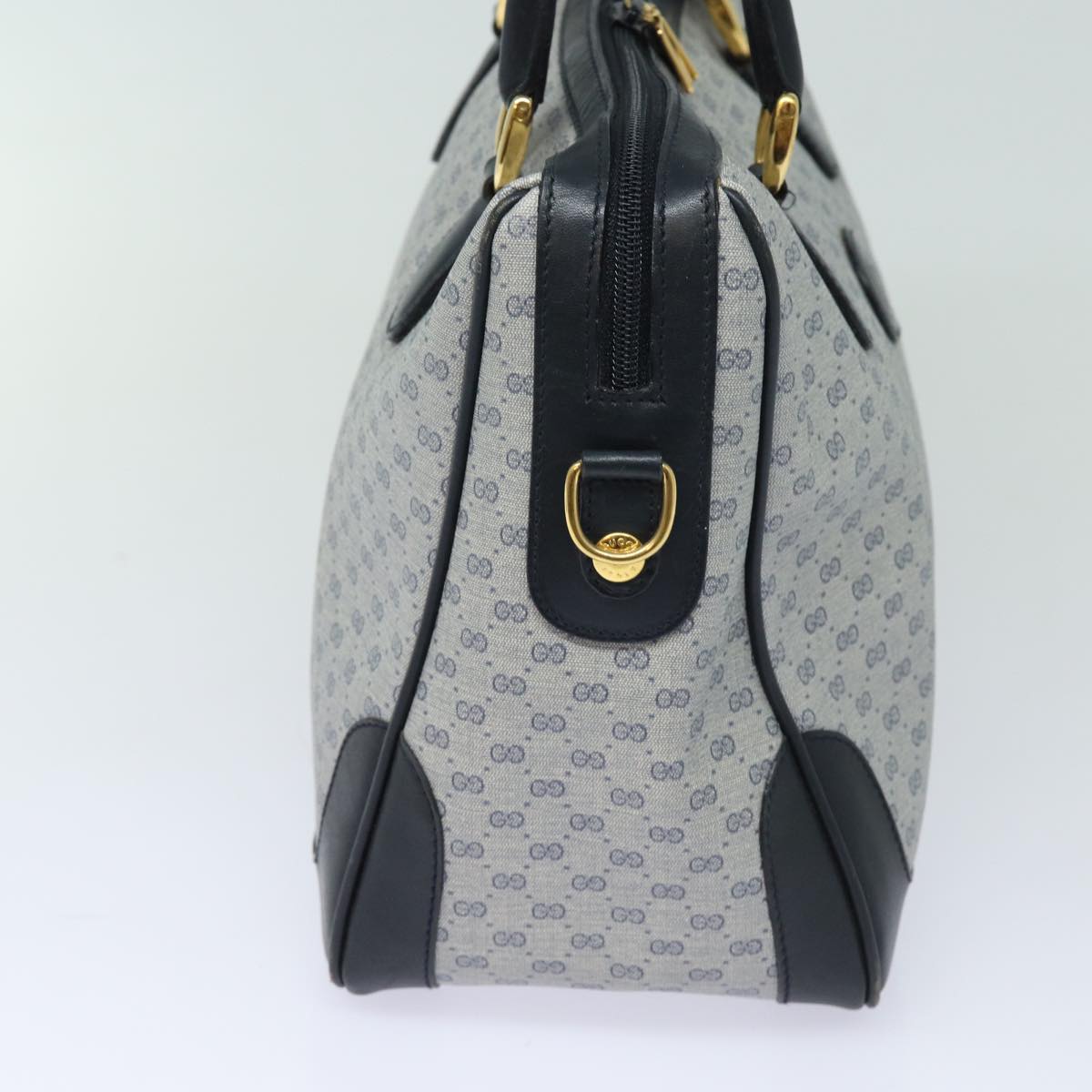 GUCCI Micro GG Supreme Hand Bag PVC 2way Navy 002 122 0033 Auth 80122