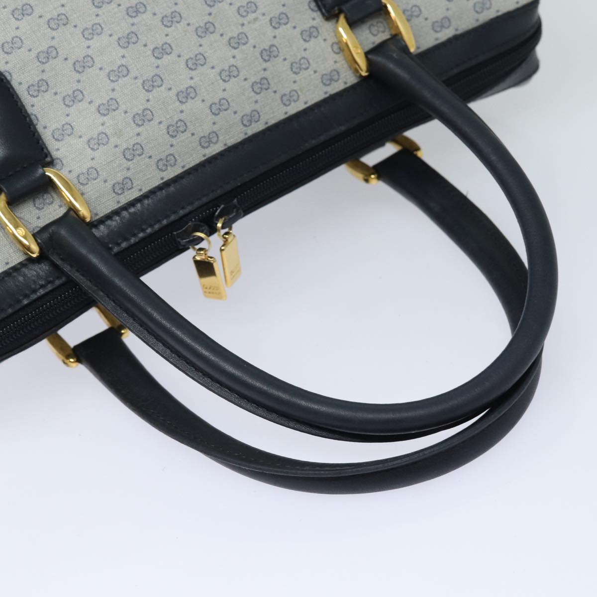 GUCCI Micro GG Supreme Hand Bag PVC 2way Navy 002 122 0033 Auth 80122