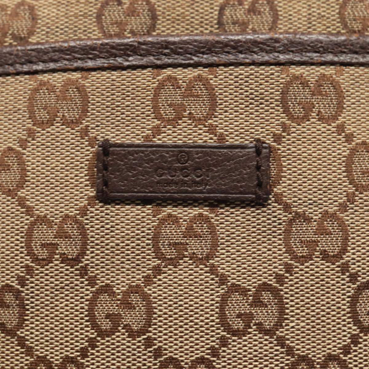 GUCCI GG Canvas Shoulder Bag Beige 122793 Auth 80131