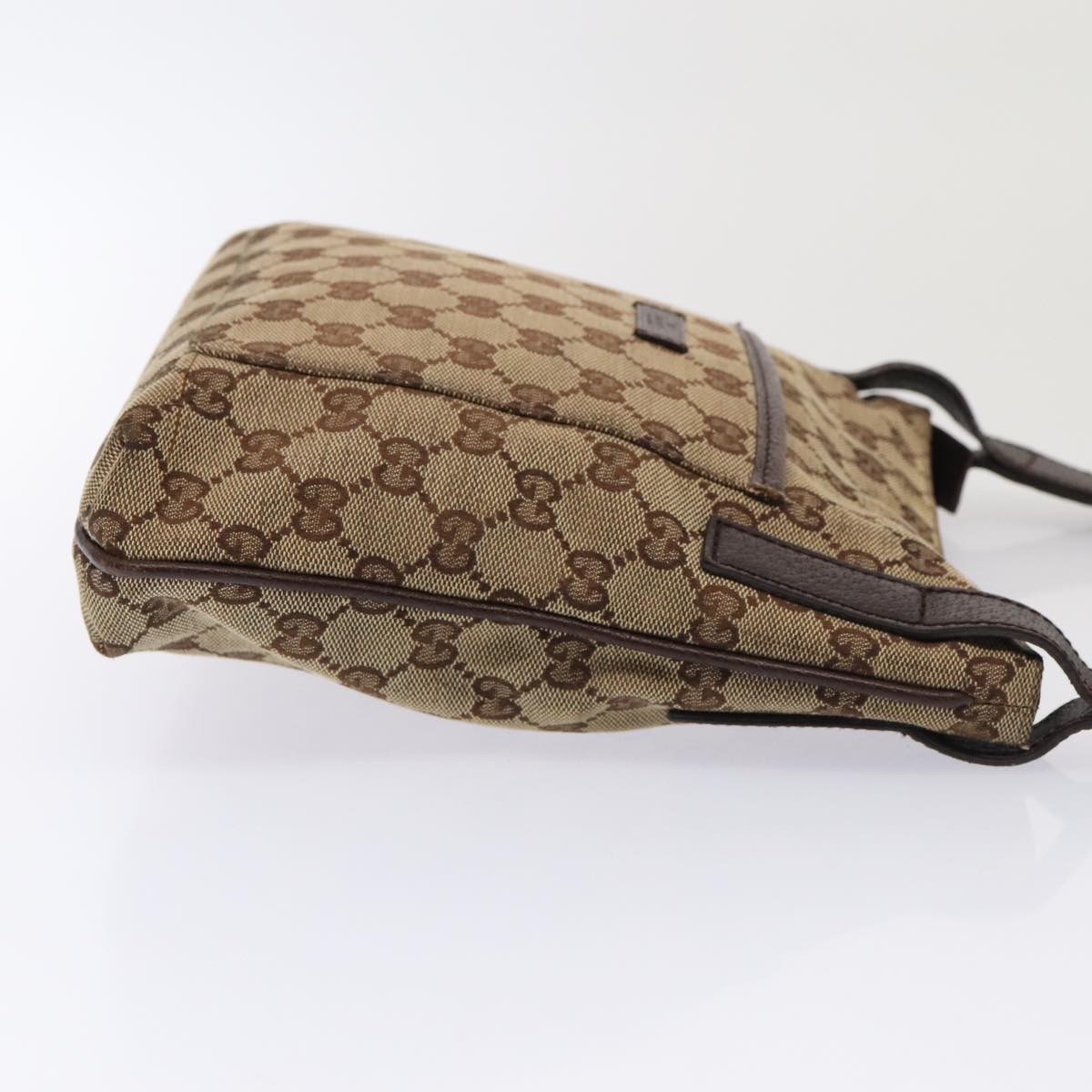 GUCCI GG Canvas Shoulder Bag Beige 122793 Auth 80131