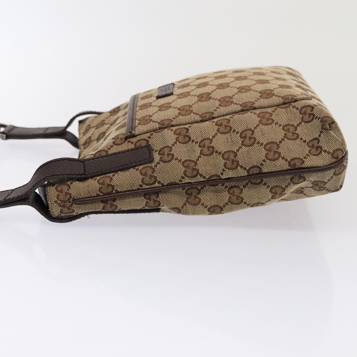 GUCCI GG Canvas Shoulder Bag Beige 122793 Auth 80131