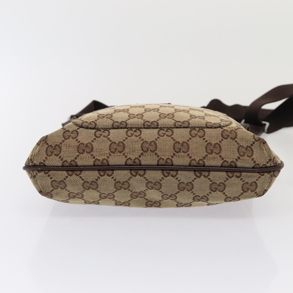 GUCCI GG Canvas Shoulder Bag Beige 122793 Auth 80131