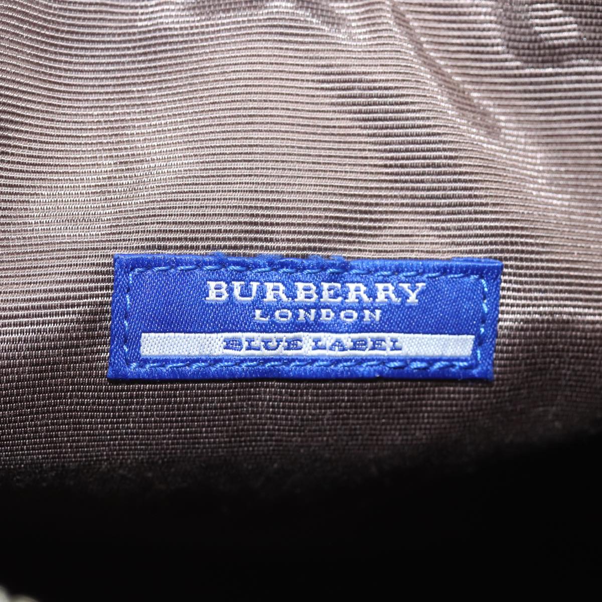 BURBERRY Blue Label Nova Check Shoulder Bag Gray Auth 80145