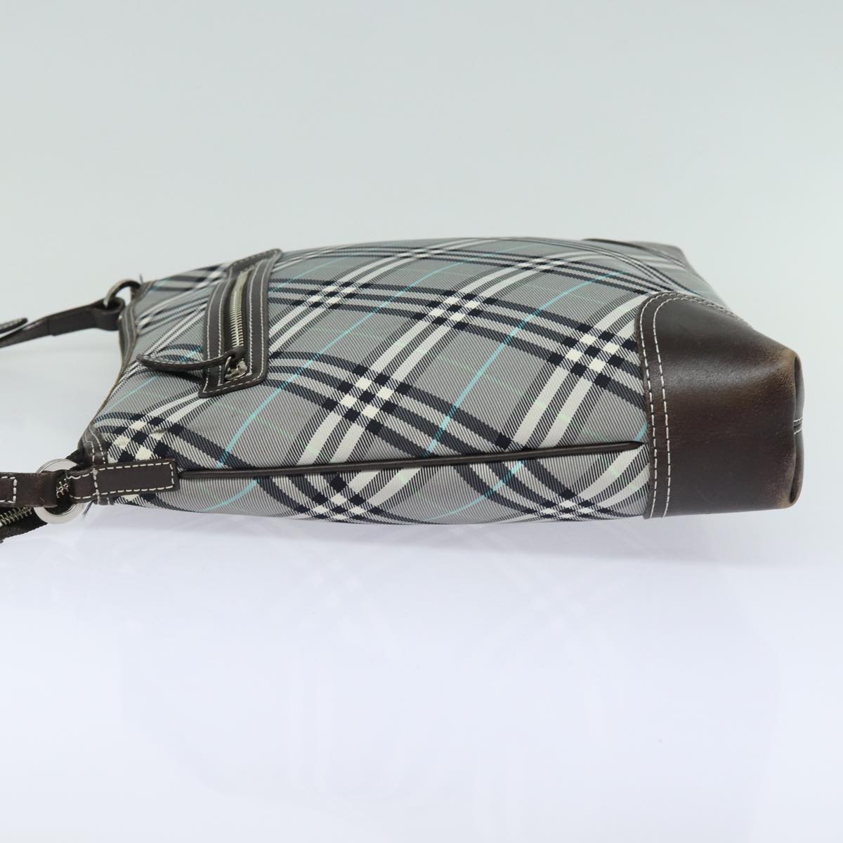 BURBERRY Blue Label Nova Check Shoulder Bag Gray Auth 80145