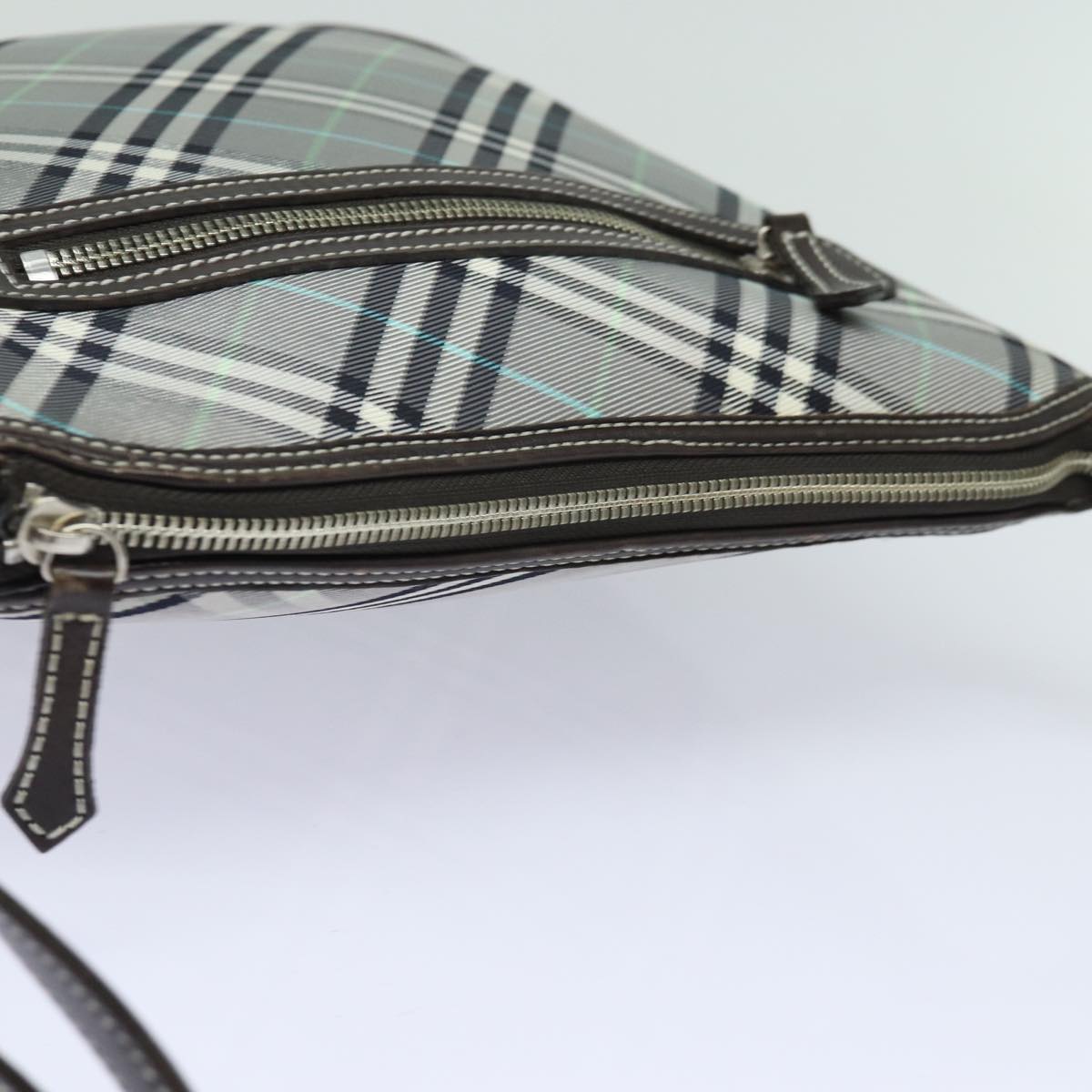 BURBERRY Blue Label Nova Check Shoulder Bag Gray Auth 80145