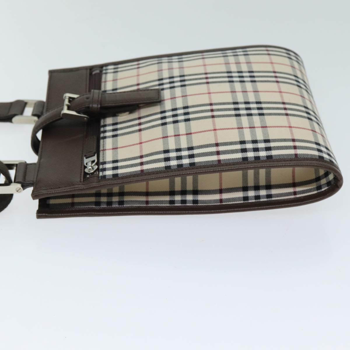 BURBERRY Nova Check Shoulder Bag Beige Auth 80149