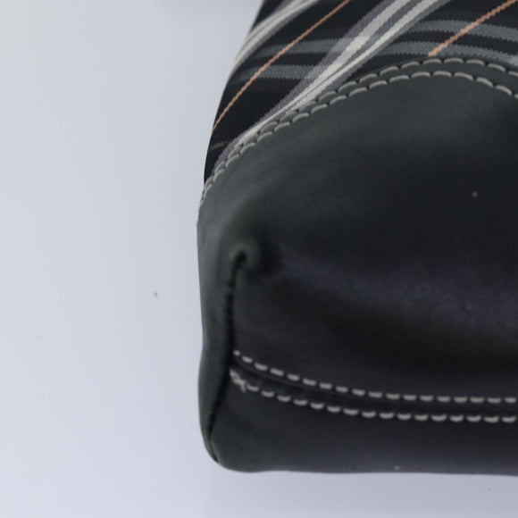BURBERRY Nova Check Blue Label Umhängetasche Nylon Schwarz Original 80167