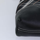 BURBERRY Nova Check Blue Label Shoulder Bag Nylon Black Auth 80167-9