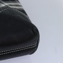 BURBERRY Nova Check Blue Label Shoulder Bag Nylon Black Auth 80167-14
