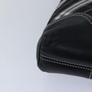 BURBERRY Nova Check Blue Label Shoulder Bag Nylon Black Auth 80167-15