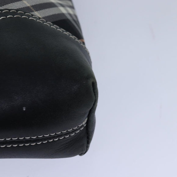 BURBERRY Nova Check Blue Label Umhängetasche Nylon Schwarz Original 80167
