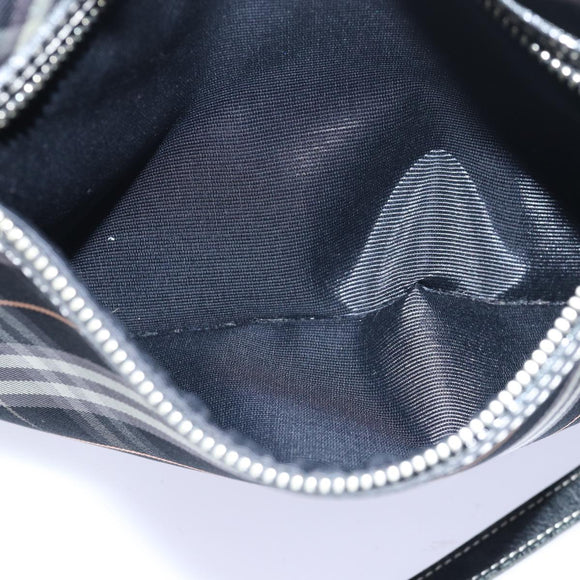 BURBERRY Nova Check Blue Label Umhängetasche Nylon Schwarz Original 80167