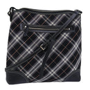 BURBERRY Nova Check Blue Label Shoulder Bag Nylon Black Auth 80167-1