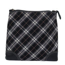 BURBERRY Nova Check Blue Label Shoulder Bag Nylon Black Auth 80167-2