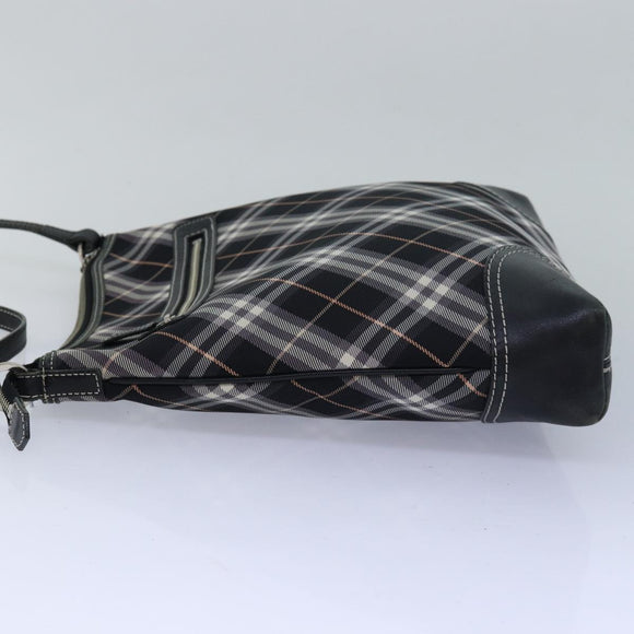 BURBERRY Nova Check Blue Label Umhängetasche Nylon Schwarz Original 80167