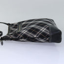 BURBERRY Nova Check Blue Label Shoulder Bag Nylon Black Auth 80167-3