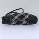 BURBERRY Nova Check Blue Label Shoulder Bag Nylon Black Auth 80167-5