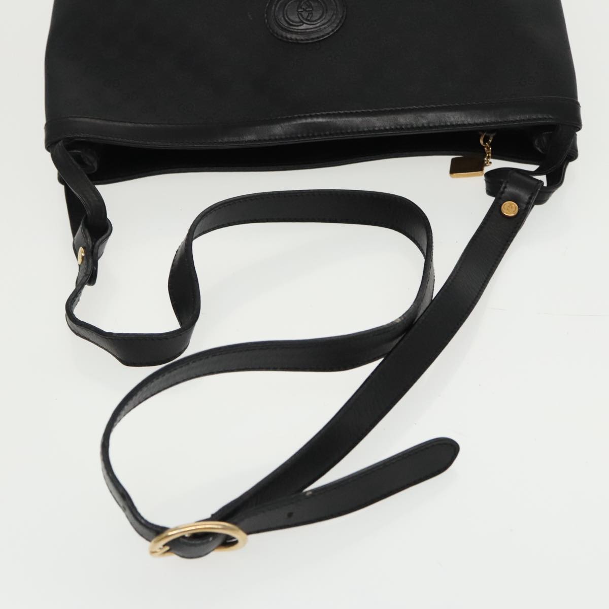 GUCCI Micro GG Canvas Shoulder Bag Black Auth 80173