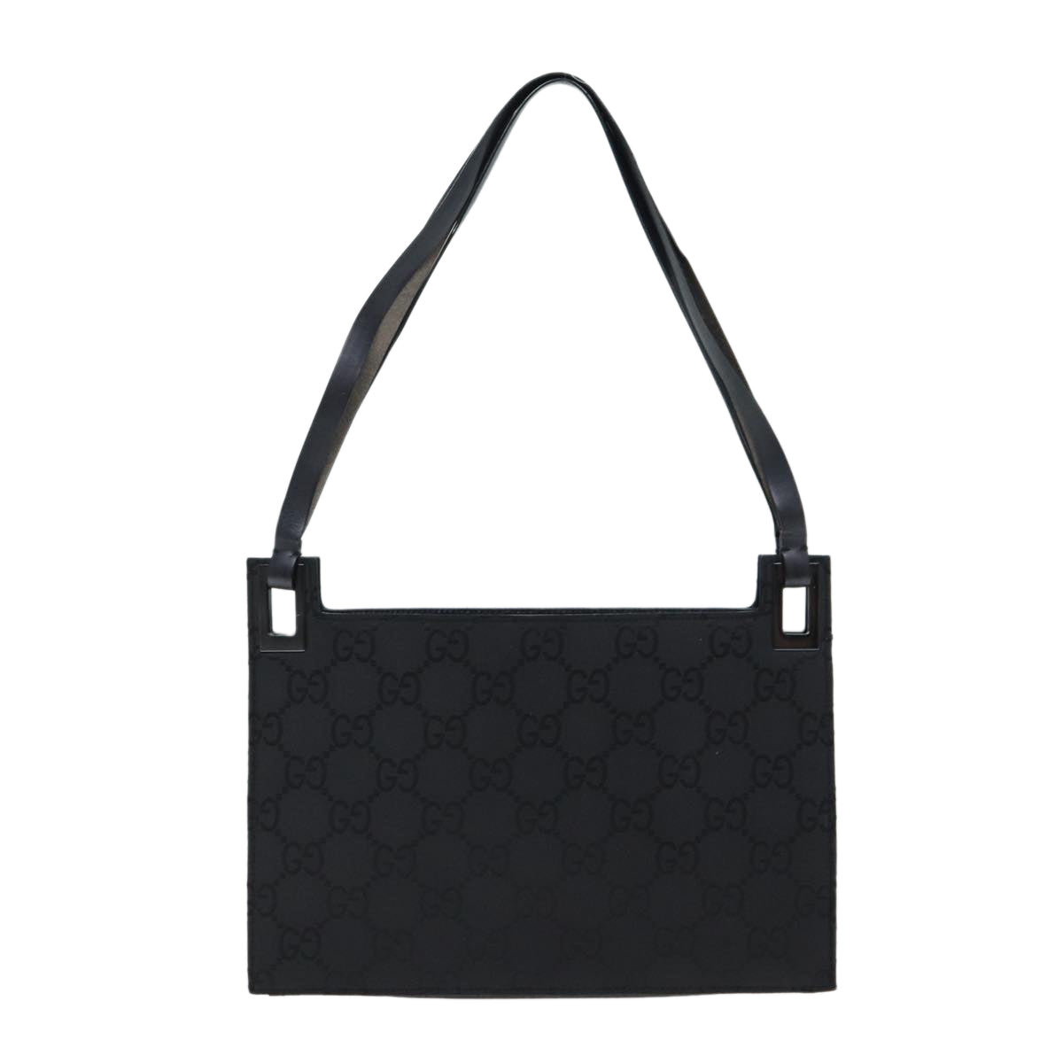 GUCCI GG Canvas Shoulder Bag Nylon Black Auth 80174 - 0