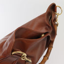 GUCCI Bamboo Shoulder Bag Leather Brown 001 1781 1577 Auth 80180-6