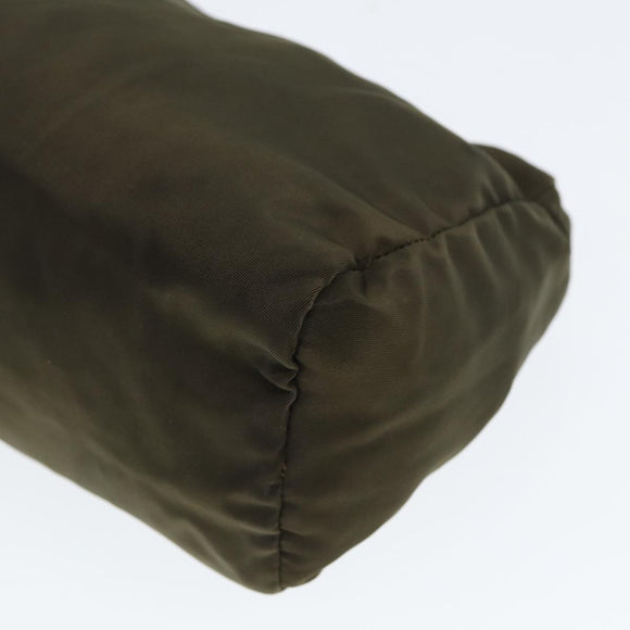 PRADA Pouch Nylon Khaki Auth 80183