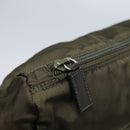 PRADA Pouch Nylon Khaki Auth 80183-9