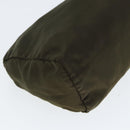 PRADA Pouch Nylon Khaki Auth 80183-7