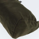 PRADA Pouch Nylon Khaki Auth 80183-14