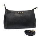 FENDI Shoulder Bag Leather Navy Auth 80189-1