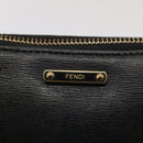 FENDI Schultertasche Leder Navy Auth 80189-17