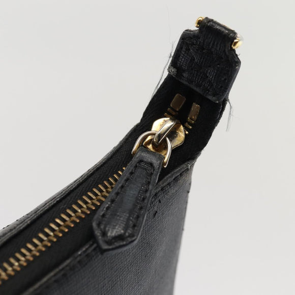 FENDI Schultertasche Leder Navy Auth 80189
