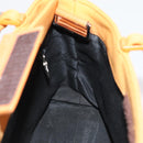 Salvatore Ferragamo Hand Bag Canvas 2way Orange Auth 80191-17