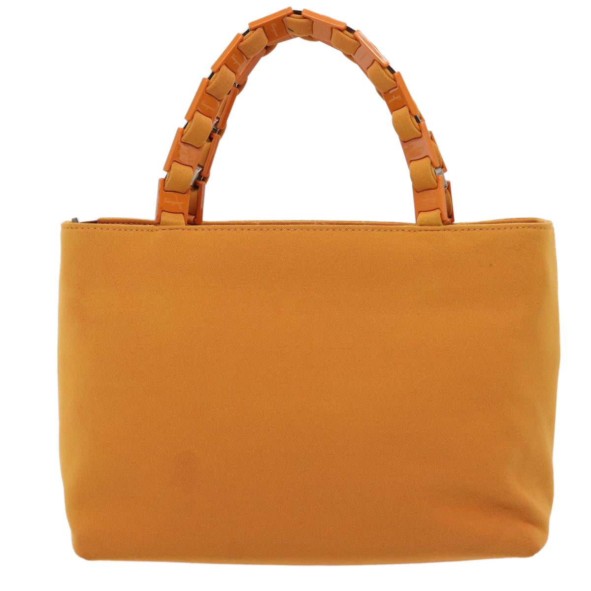 Salvatore Ferragamo Hand Bag Canvas 2way Orange Auth 80191 - 0