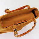 Salvatore Ferragamo Hand Bag Canvas 2way Orange Auth 80191-6
