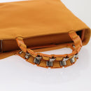 Salvatore Ferragamo Hand Bag Canvas 2way Orange Auth 80191-7