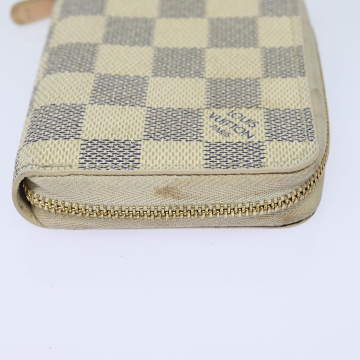 LOUIS VUITTON Damier Azur Zippy Coin Purse N60138 LV Auth 80198