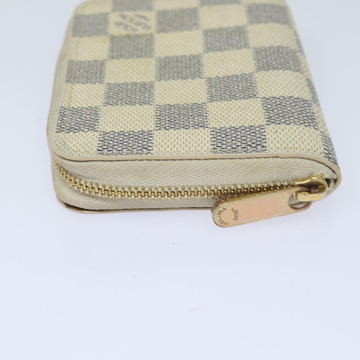 LOUIS VUITTON Damier Azur Zippy Coin Purse N60138 LV Auth 80198