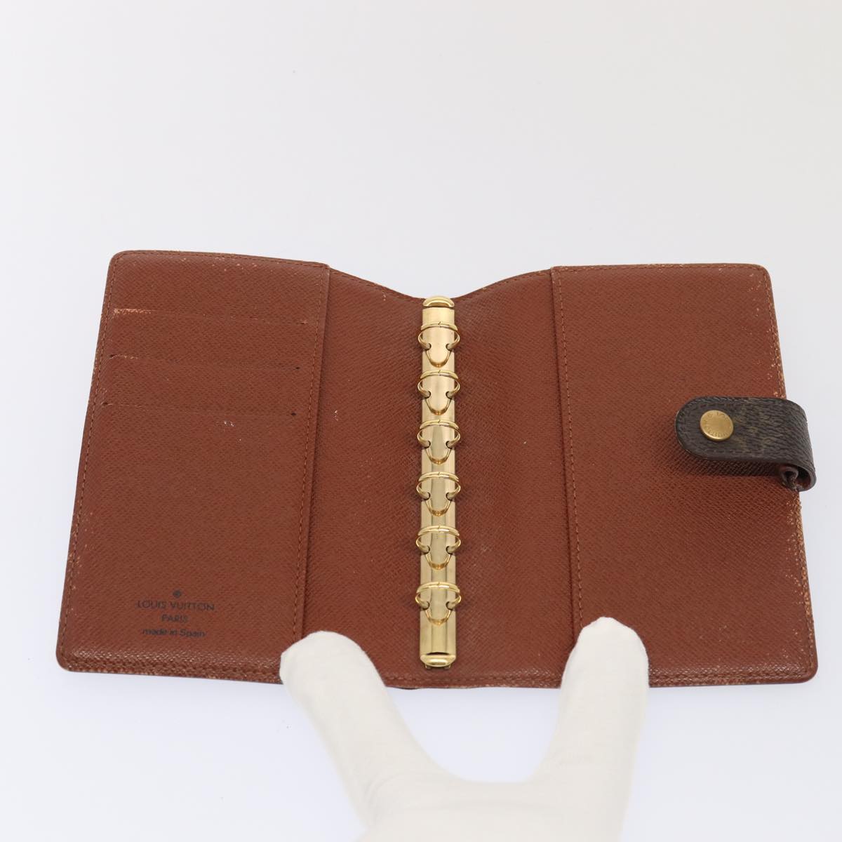 LOUIS VUITTON Monogram Agenda PM Day Planner Cover R20005 LV Auth 80199