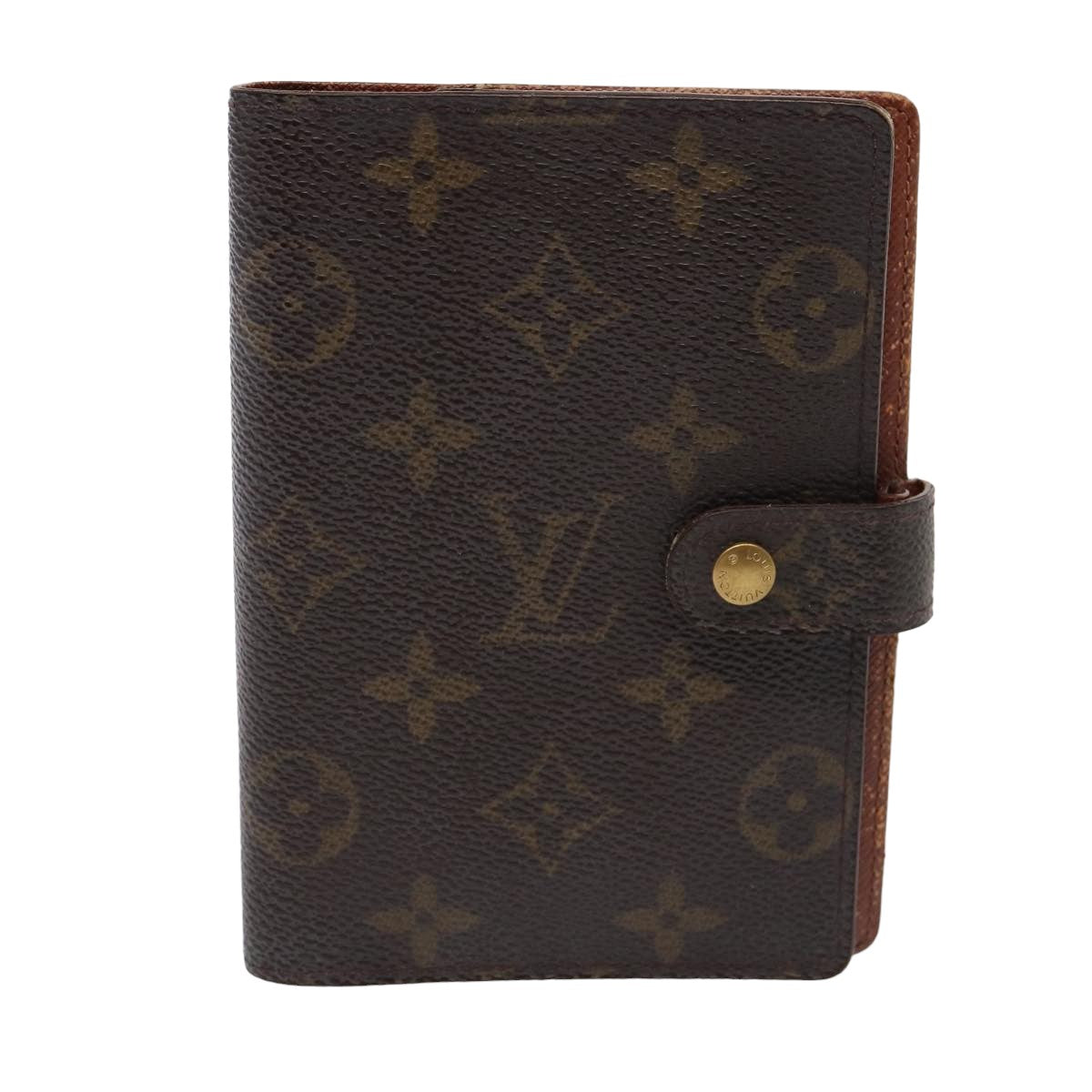 LOUIS VUITTON Monogram Agenda PM Day Planner Cover R20005 LV Auth 80199