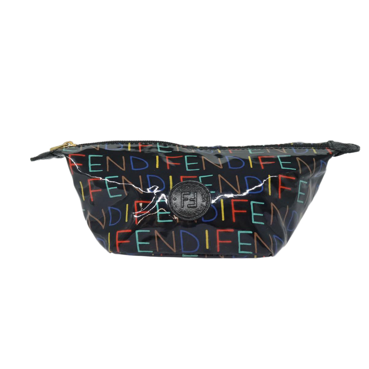 FENDI Pouch patent Black Auth 80210 - 0