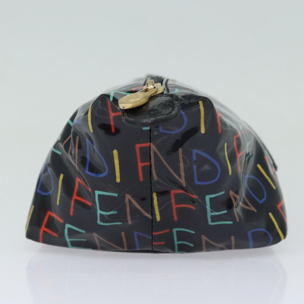 FENDI Pouch patent Black Auth 80210