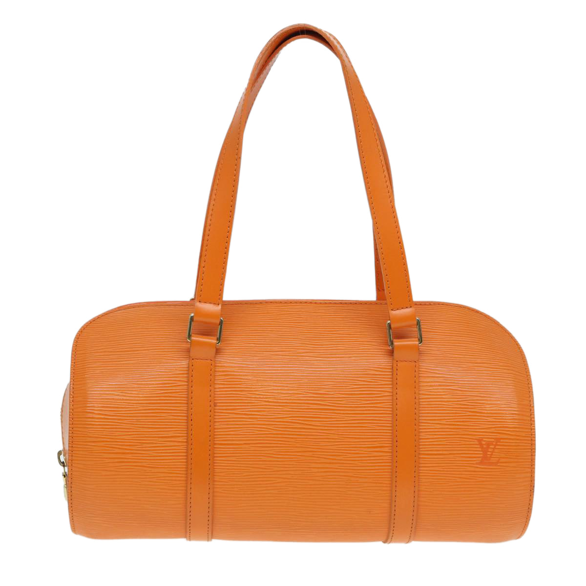 LOUIS VUITTON Epi Soufflot Hand Bag Orange Mandarin M5222H LV Auth 80214