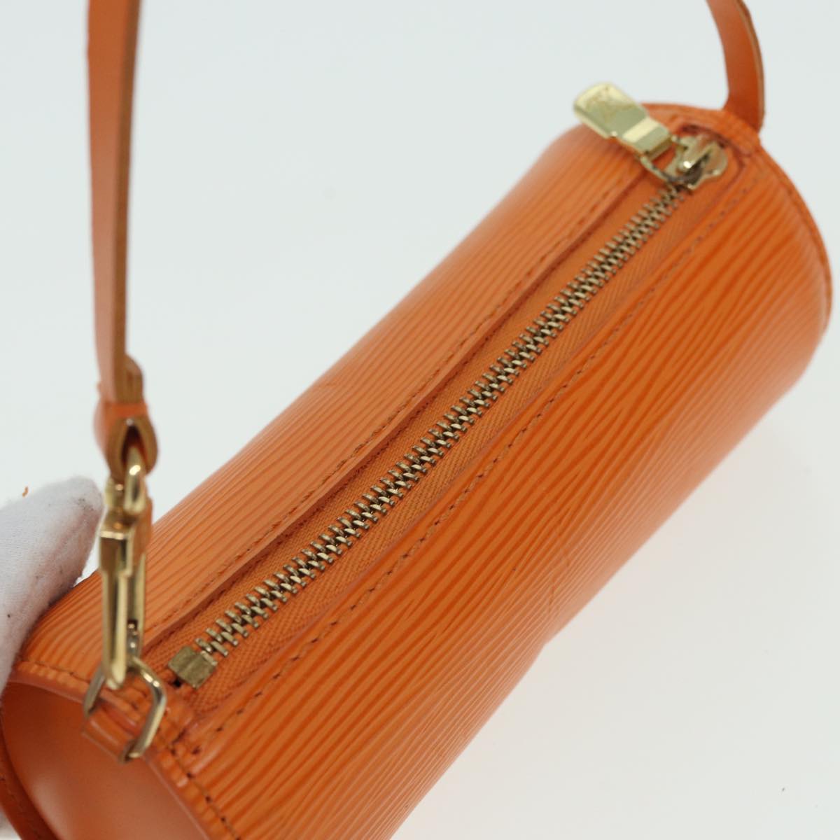 LOUIS VUITTON Epi Soufflot Hand Bag Orange Mandarin M5222H LV Auth 80214