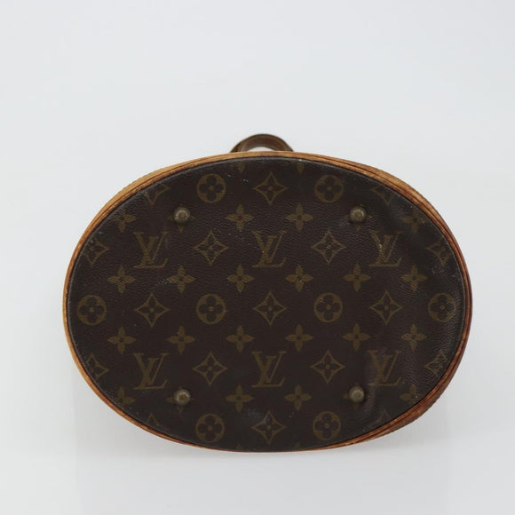 LOUIS VUITTON Monogram Bucket GM Schultertasche M42236 LV Auth 80217